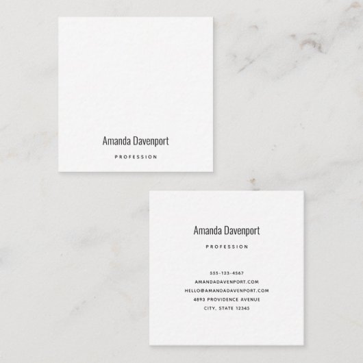 Oswald Light + Dongle Business Template スクエア名刺 (正面/裏面)