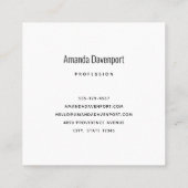 Oswald Light + Dongle Business Template スクエア名刺 (裏面)