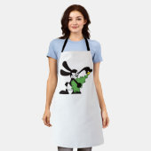 Oswald The Lucky Rabbit Christmas Tree エプロン (着用した状態)