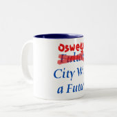 Oswego: 未来の都市か。 ツートーンマグカップ (正面左)