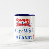 Oswego: 未来の都市か。 ツートーンマグカップ (中央)