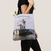 Oswego West Pierhead Light all over tote bag トートバッグ (クローズアップ)