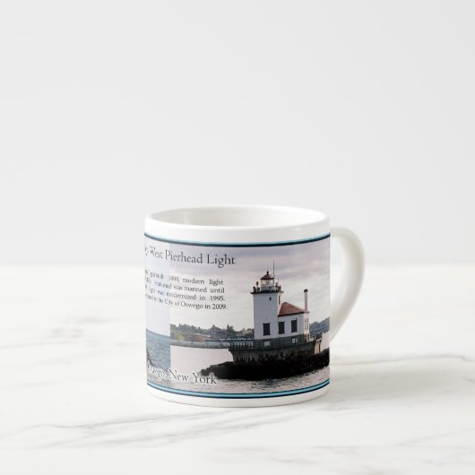 Oswego West Pierhead Light espresso mug エスプレッソカップ (正面右)