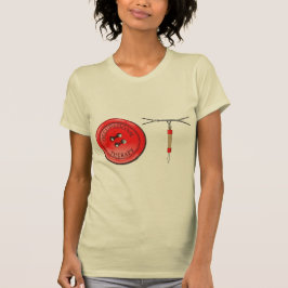 OTのボタンおよびジッパー Tシャツ