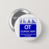 OTのワイシャツの青1のコピー 缶バッジ (正面&裏面)