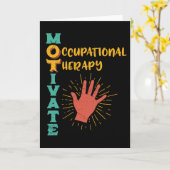 OTの作業療法のセラピストを意欲を起こさせて下さい カード (黄色い花)