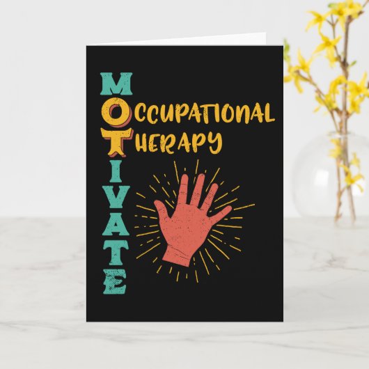 OTの作業療法のセラピストを意欲を起こさせて下さい カード (黄色い花)