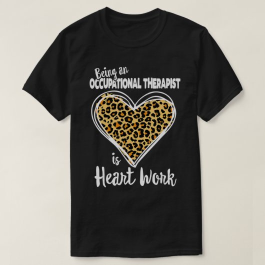 OT Cute Leopard Plaid Gift for Occupational therap Tシャツ (デザイン正面)