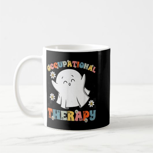 Ot Occupational Therapy Halloween Retro Ghost Ot H コーヒーマグカップ (左)