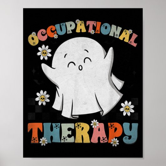Ot Occupational Therapy Halloween Retro Ghost Ot H ポスター (正面)
