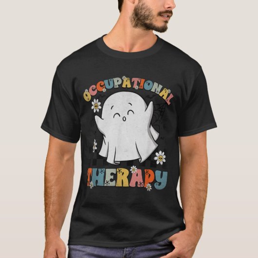 Ot Occupational Therapy Halloween Retro Ghost Ot H Tシャツ (正面)