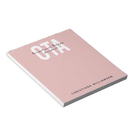 OTA職業パーソナライズされたセラピー助手 ノートパッド (アングル)