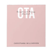 OTA職業パーソナライズされたセラピー助手 ノートパッド (正面)