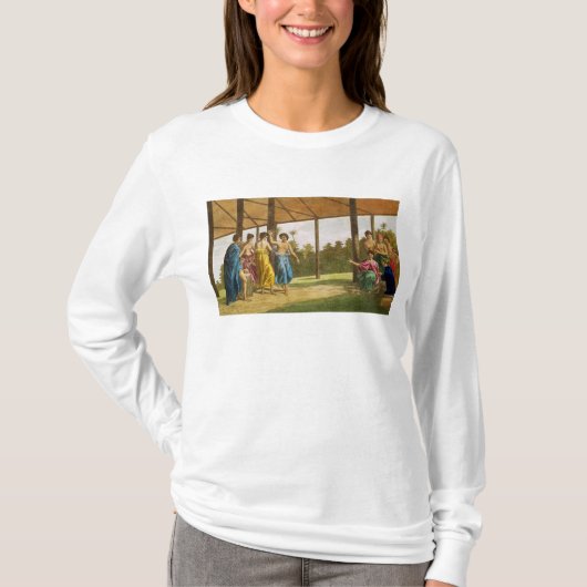 O'Taheiteの彼の到着で、ウォリスを監督して下さい Tシャツ (正面)