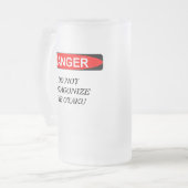 Otakuの日本製アニメの恋人 フロストグラスビールジョッキ (正面左)