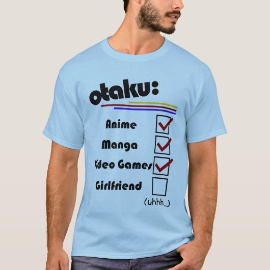 Otaku (女性のavailible -男性版) tシャツ (正面)