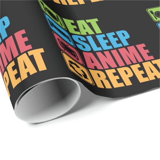 Otaku -、日本製アニメ、繰り返し食べて下さい、眠らせて下さい-おもしろいなマンガ ラッピングペーパー (ロールコーナー)