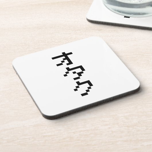 OTAKU 8ビットピクセル日本のカタカナ縦 コースター (左側)