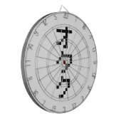 OTAKU 8ビットピクセル日本のカタカナ縦 ダーツボード (正面左)