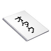 OTAKU 8ビットピクセル日本のカタカナ縦 ノートブック (右側)