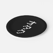 OTAKU 8ビットピクセル日本のカタカナ縦 ペーパープレート (アングル)