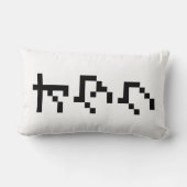 OTAKU 8ビットピクセル日本のカタカナ縦 ランバークッション (裏面)