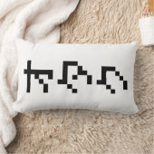 OTAKU 8ビットピクセル日本のカタカナ縦 ランバークッション (ブランケット)