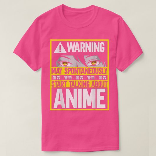 Otaku  Warning May Spontaneously Start Talking Abo Tシャツ (デザイン正面)