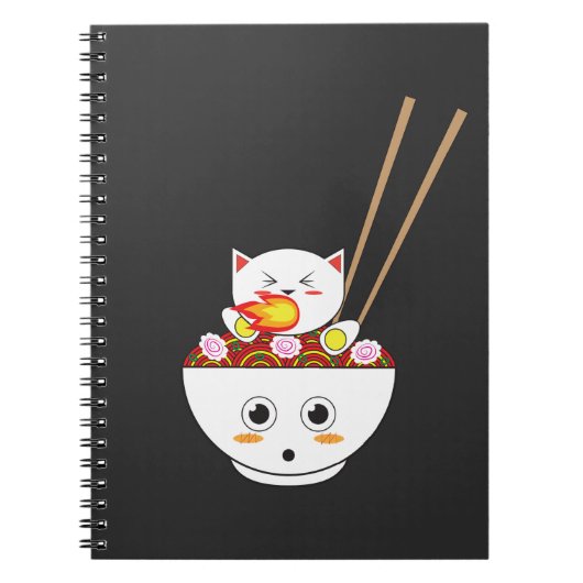 Otakusのためのラーメン猫のかわいいのギフト ノートブック (正面)