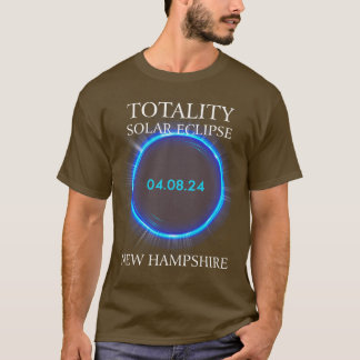 Otal 太陽の Eclipse 2024ニューハンプシャー天文学ロー Tシャツ