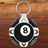 OTCビリヤード8ボールデコ キーホルダー (正面)