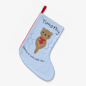 Oterly in Love with You Otter スモールクリスマスストッキング (正面 (吊り時))
