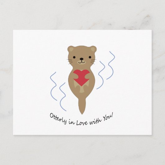 Oterly in Love with You Otter ポストカード (正面)