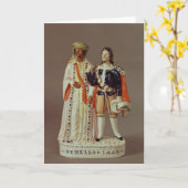 OthelloおよびIago、c.1858の(犬)スタッフォードの姿 カード (黄色い花)