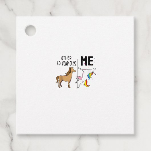 Other Unicorn 60 Year Olds Birthday And Me Gift Fo フェイバータグ (正面)