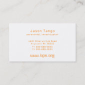 Othersteral名刺、オレンジ 名刺 (裏面)