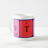 Otiperiodicテーブル名mug コーヒーマグカップ (正面左)