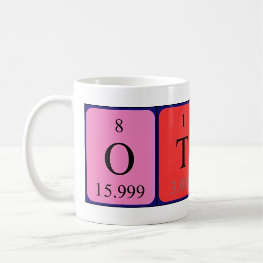 Otiperiodicテーブル名mug コーヒーマグカップ (左)