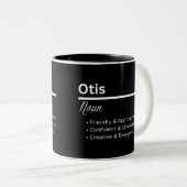 Otis Boy Name Definition Personalized Mug ツートーンマグカップ (正面右)