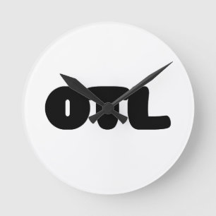 OTLの顔文字の~の韓国人の俗語 ラウンド壁時計