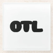 OTL絵文字～韓国語スラング ガラスコースター (正面)