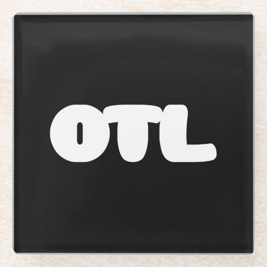 OTL絵文字～韓国語スラング ガラスコースター (正面)