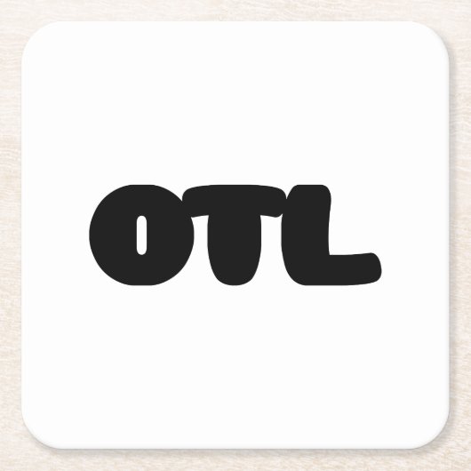 OTL絵文字~韓国語スラング スクエアペーパーコースター (正面)