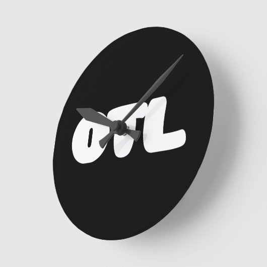 OTL絵文字(韓国語スラング) ラウンド壁時計 (傾斜)