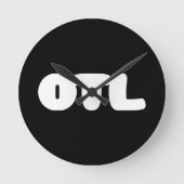 OTL絵文字(韓国語スラング) ラウンド壁時計 (正面)