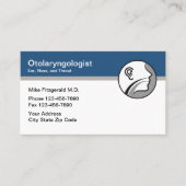 Otolaryngologist Ear Nose Throat Doctor Modern 名刺 (正面)