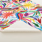 Otomiのカラフルなプリント、花柄または動物パターン シェルパブランケット (3/4)