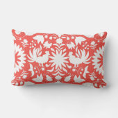 Otomiのプリント、珊瑚及び白いBohoのLumbarの枕 ランバークッション (裏面)