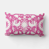 Otomiのプリント、Bohoの明るいピンク及び白い装飾用クッション ランバークッション (裏面)