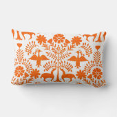 OtomiのBohoのプリント、白い及びオレンジ装飾用クッション ランバークッション (裏面)